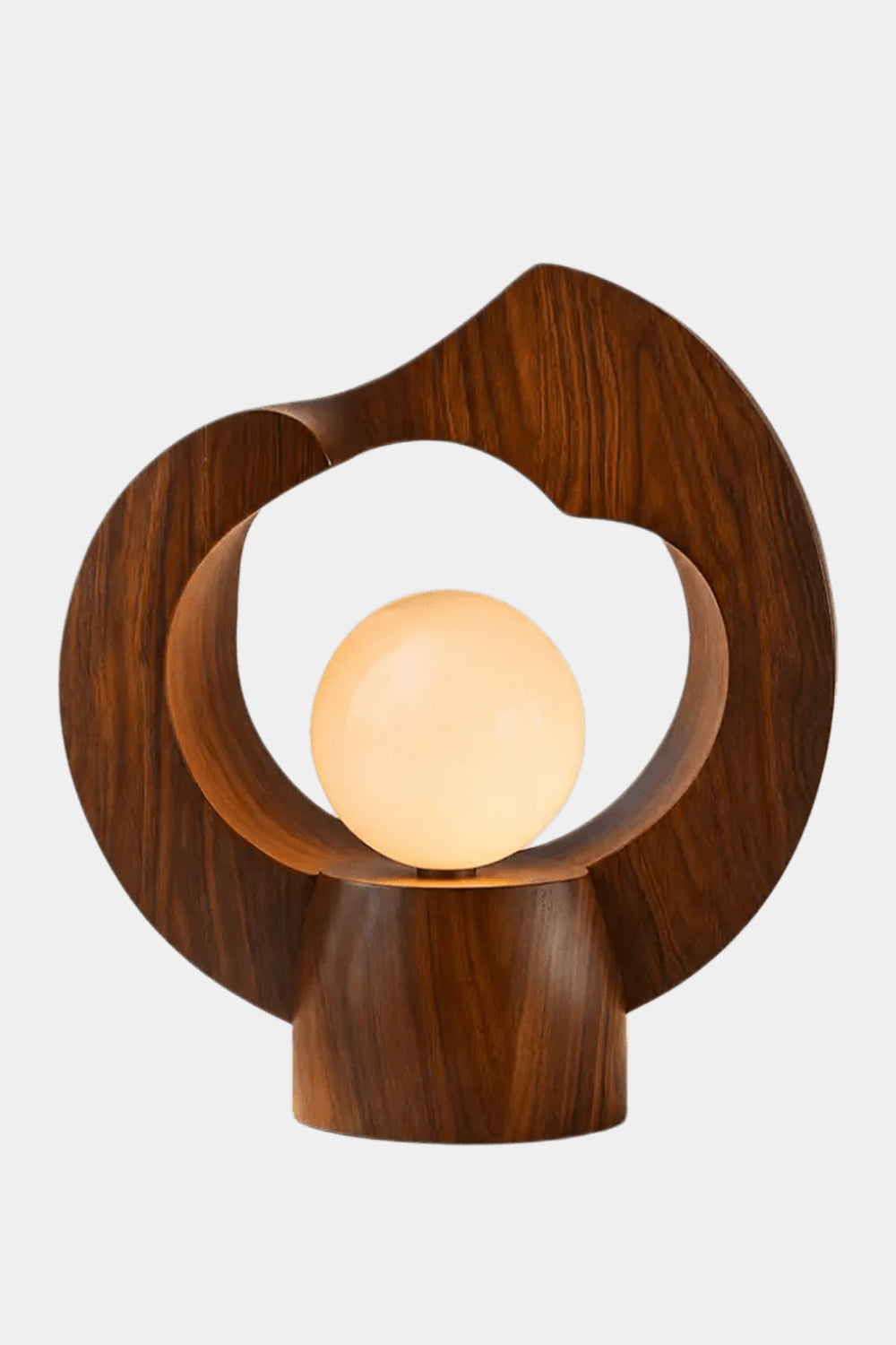 Sculptural Wood Halo Lamp | Modern Abstract Decor & Unique Gift Idea