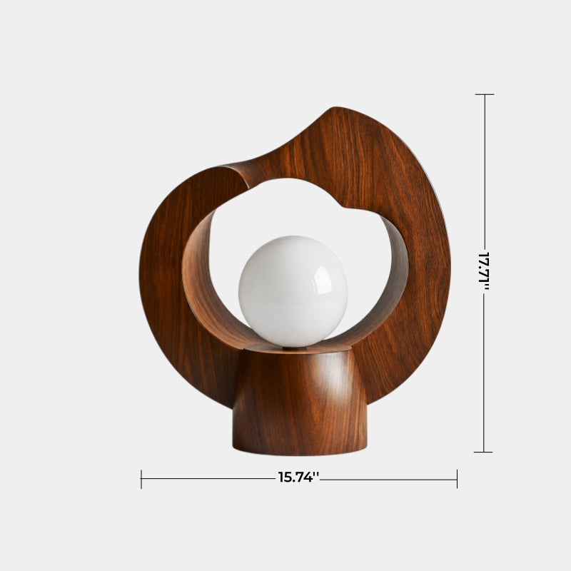 Sculptural Wood Halo Lamp | Modern Abstract Decor & Unique Gift Idea