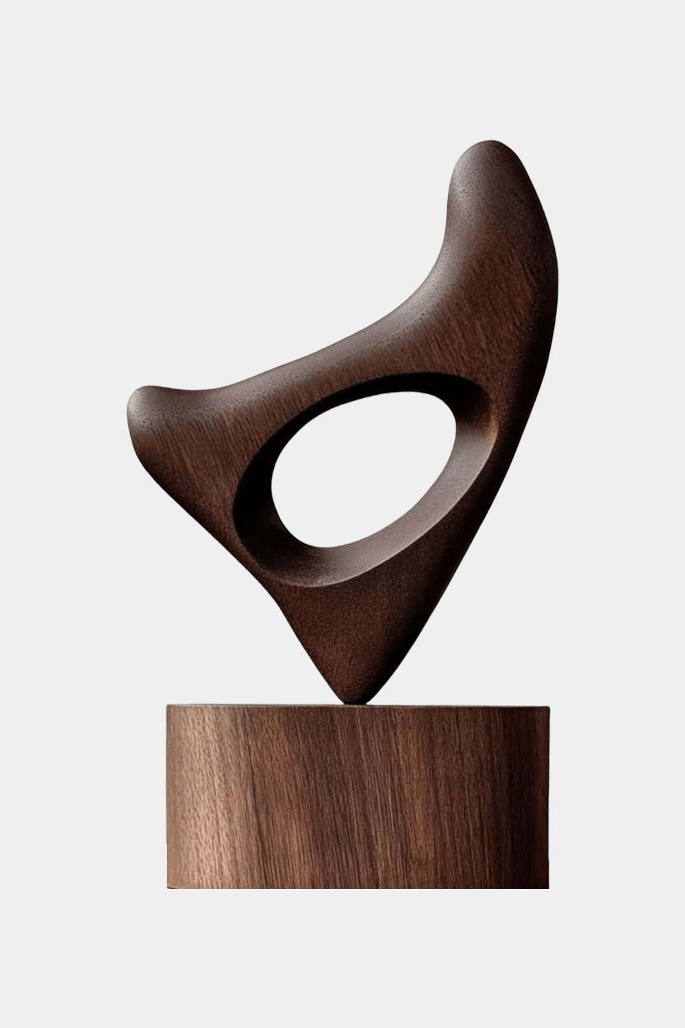 Hand Wood Carving Abstract Wooden Sculpture Geometric Wood Art Deco