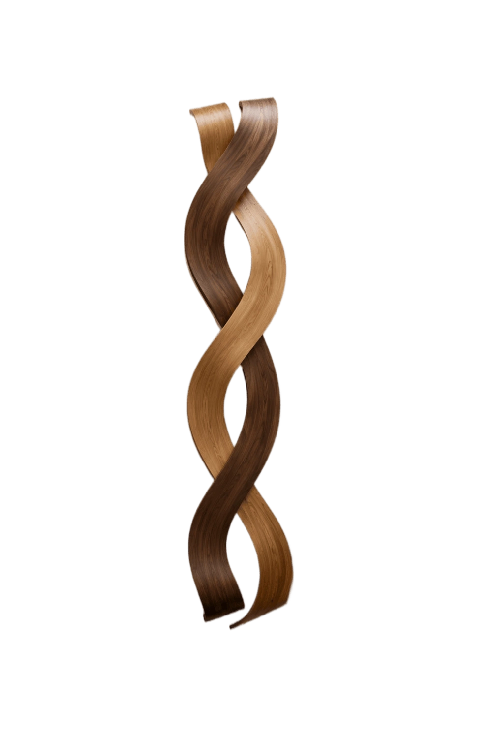 Modern Wooden Wall Art With Abstract Twisted Ribbon Design For Contemporary Homes