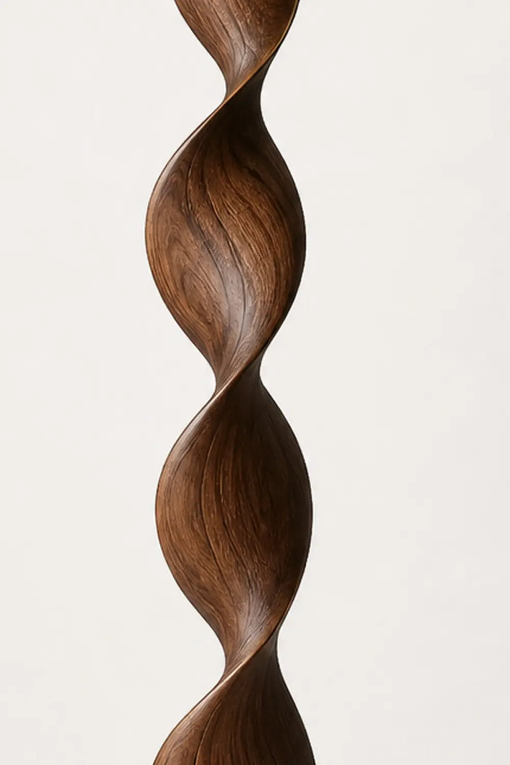 Modern Sculpted Wood Floor Lamp | Aesthetic Standing Light For Living Space