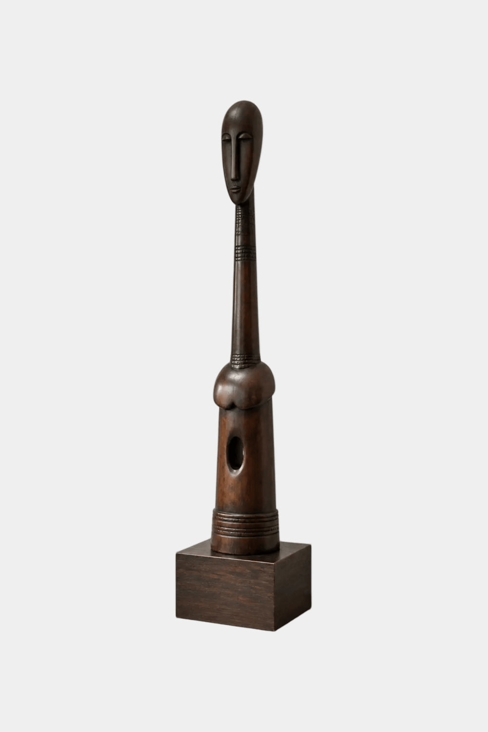 Hand-Carved African Tribal Floor Wooden Sculpture For Modern Home Decor