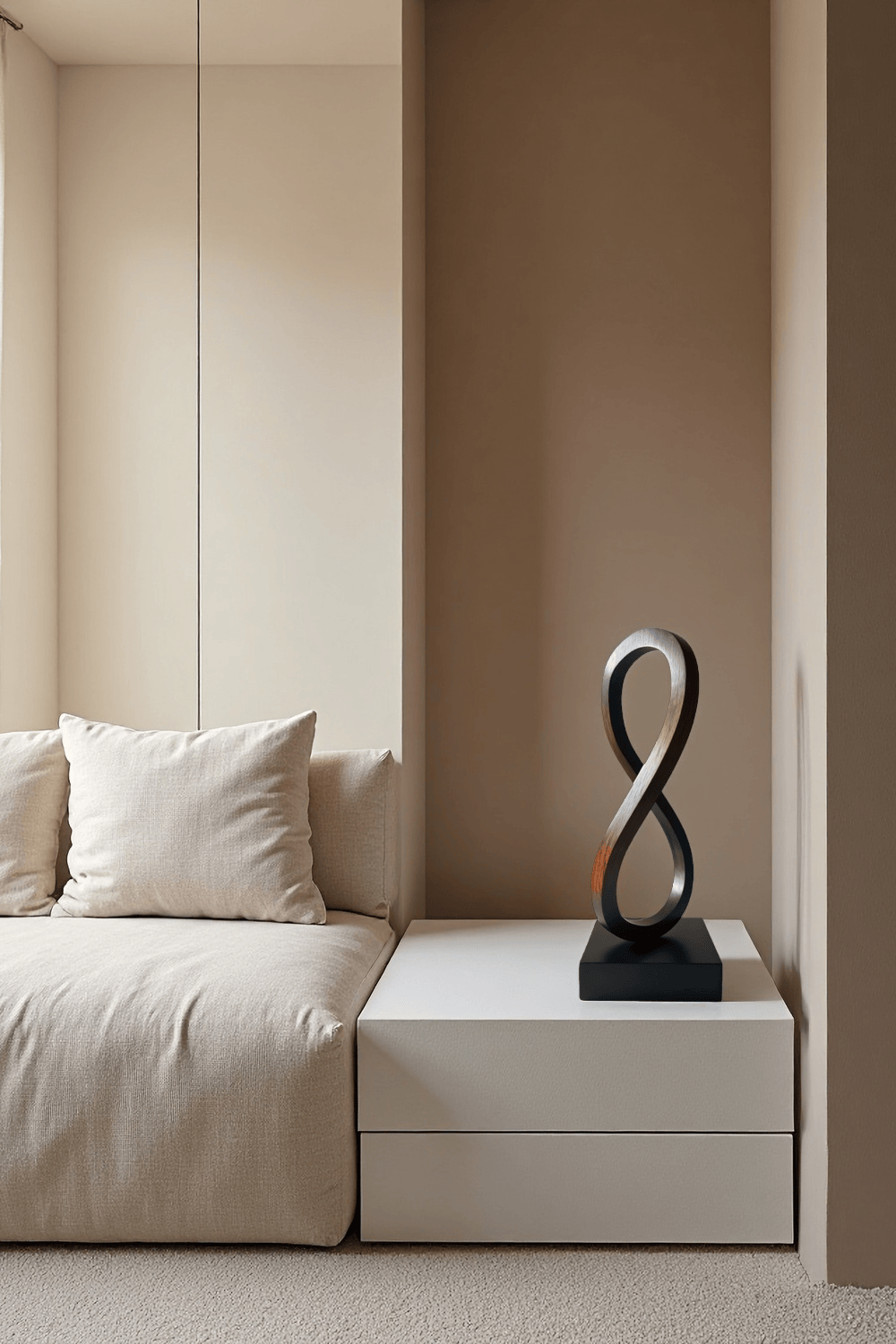 Abstract Wooden Sculpture Modern Handcrafted Wood Art Home Décor Gift