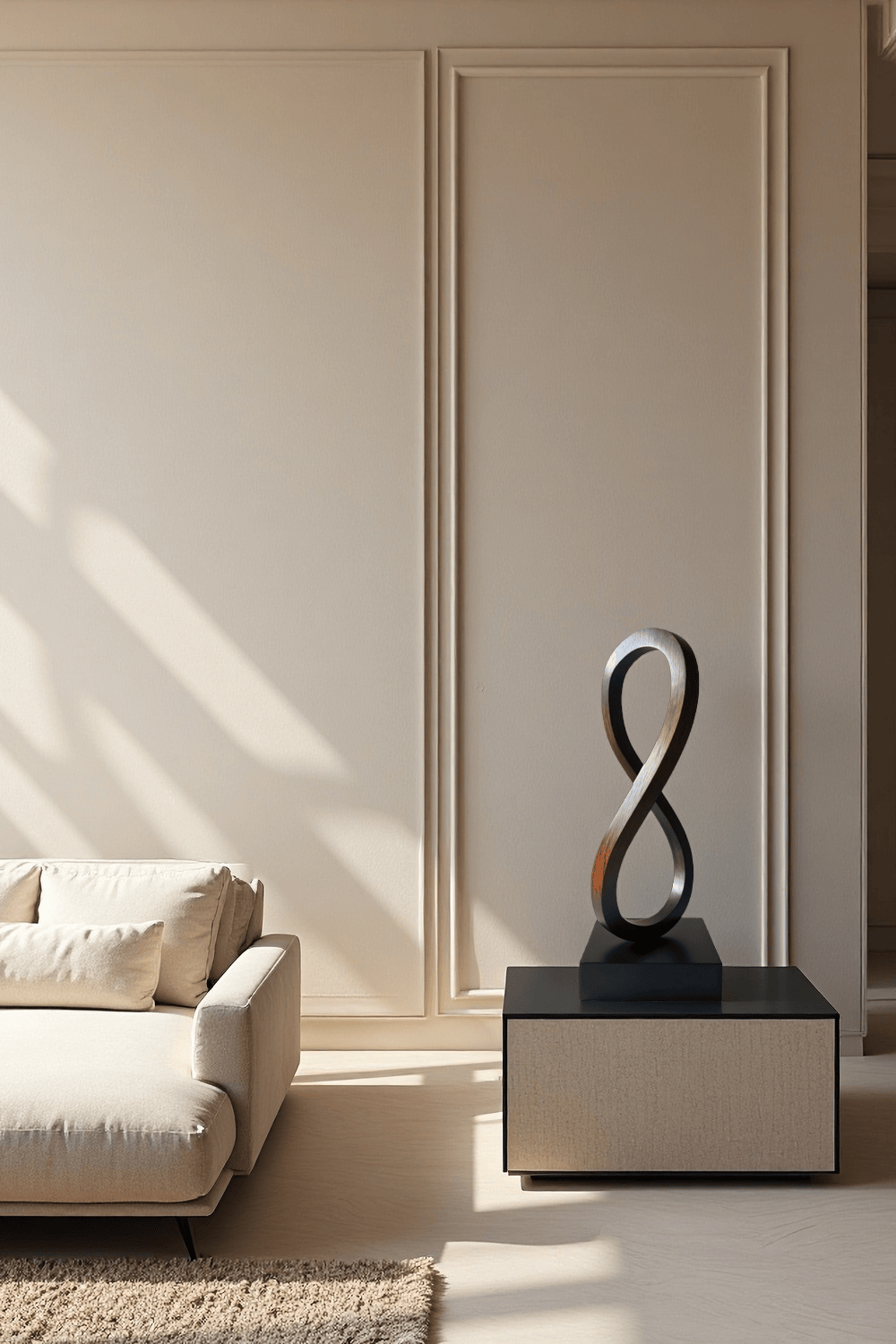 Abstract Wooden Sculpture Modern Handcrafted Wood Art Home Décor Gift