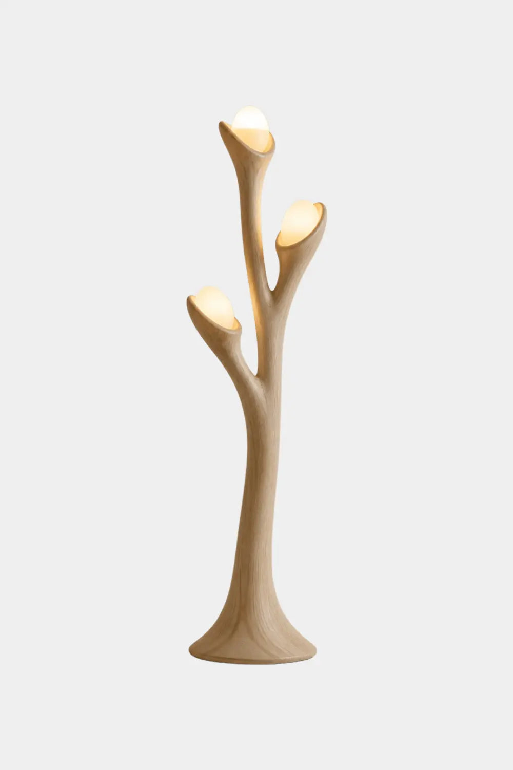 Organic Wood Floor Lamp With Branch Inspired Sculptural Design For Modern Living Rooms