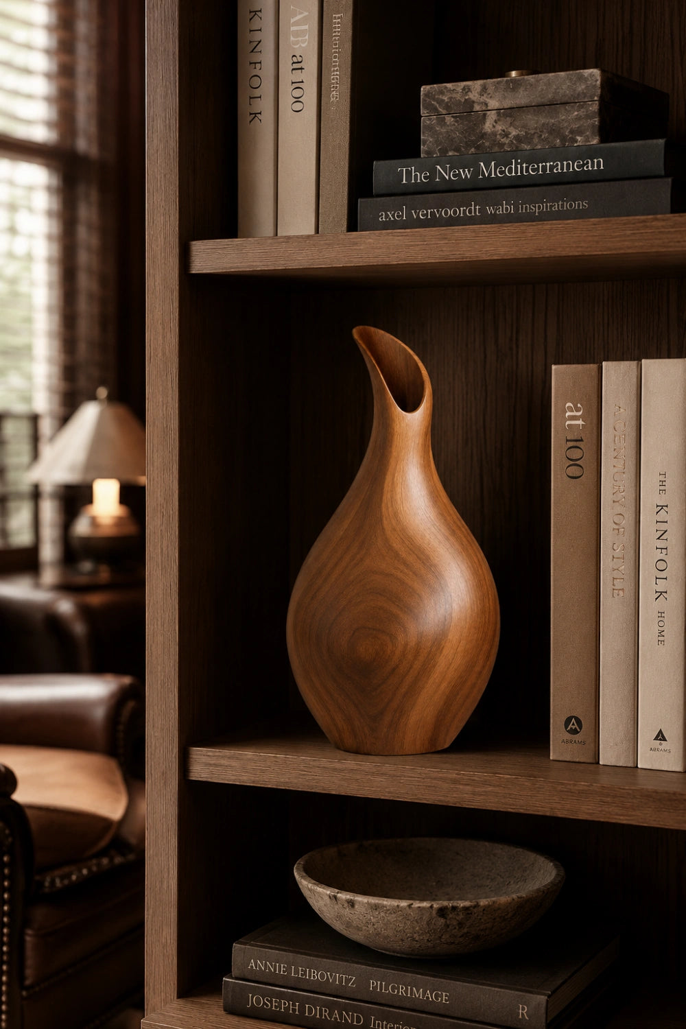 Handmade Abstract Wooden Vase For Modern Minimalist Home Decor And Gift Ideas