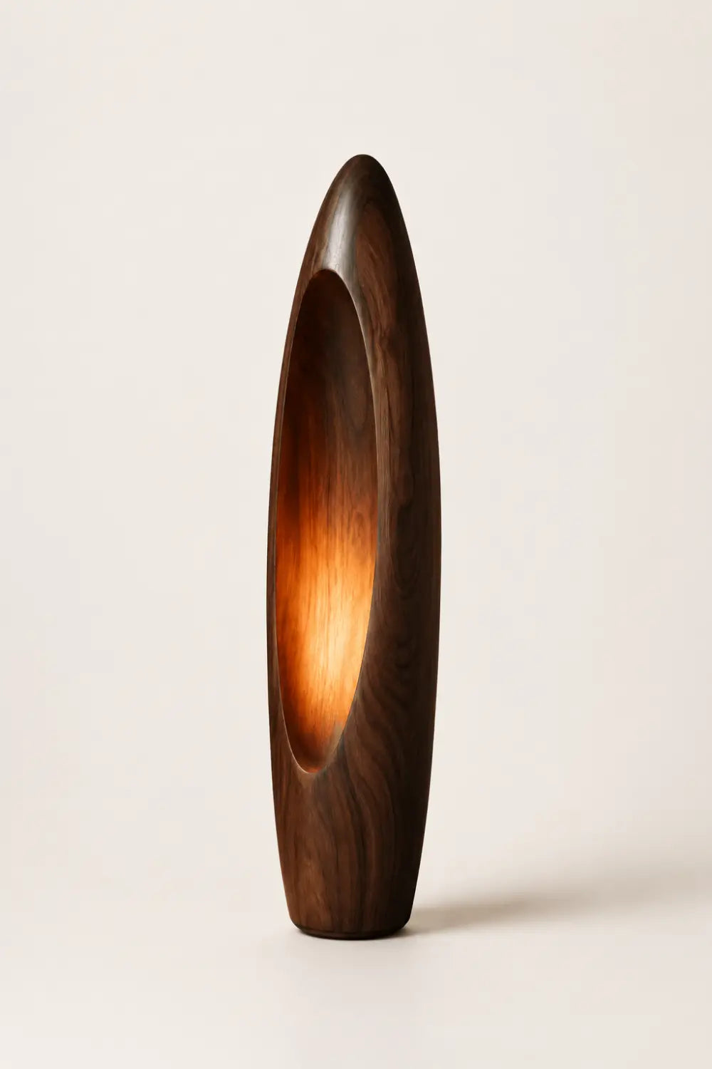 Sculptural Wooden Floor Lamp As Contemporary Art For Home Interior Design