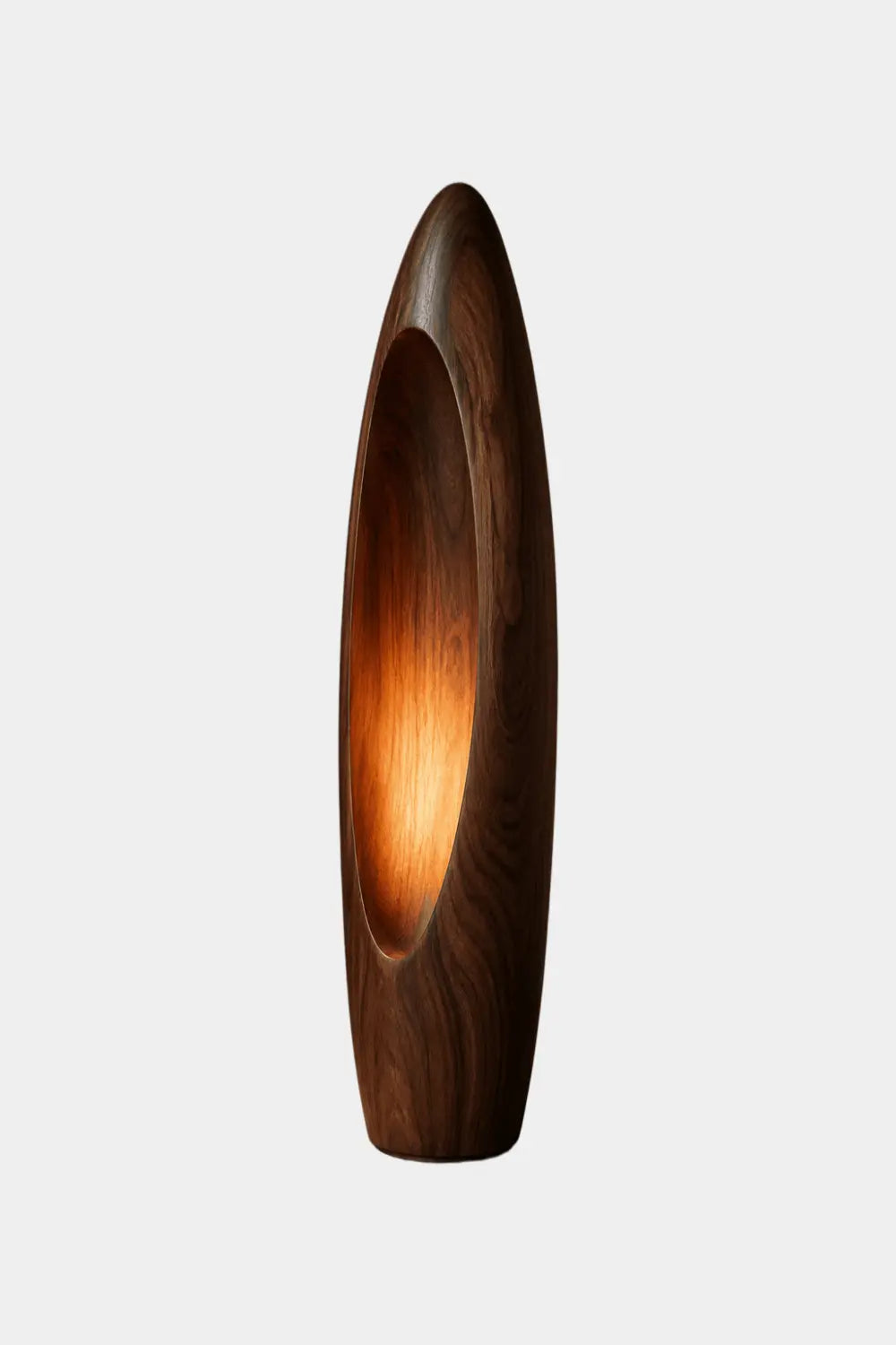 Sculptural Wooden Floor Lamp As Contemporary Art For Home Interior Design