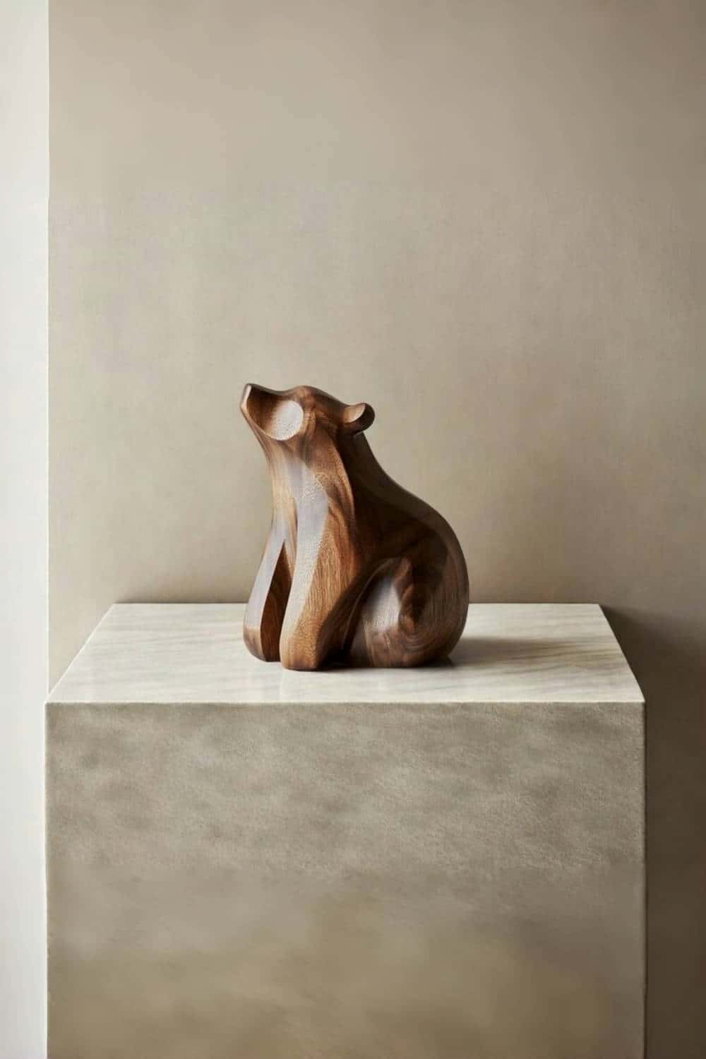 Wooden Bear Statue Wood Carved Bear Carvings Wooden Animal Sculptures