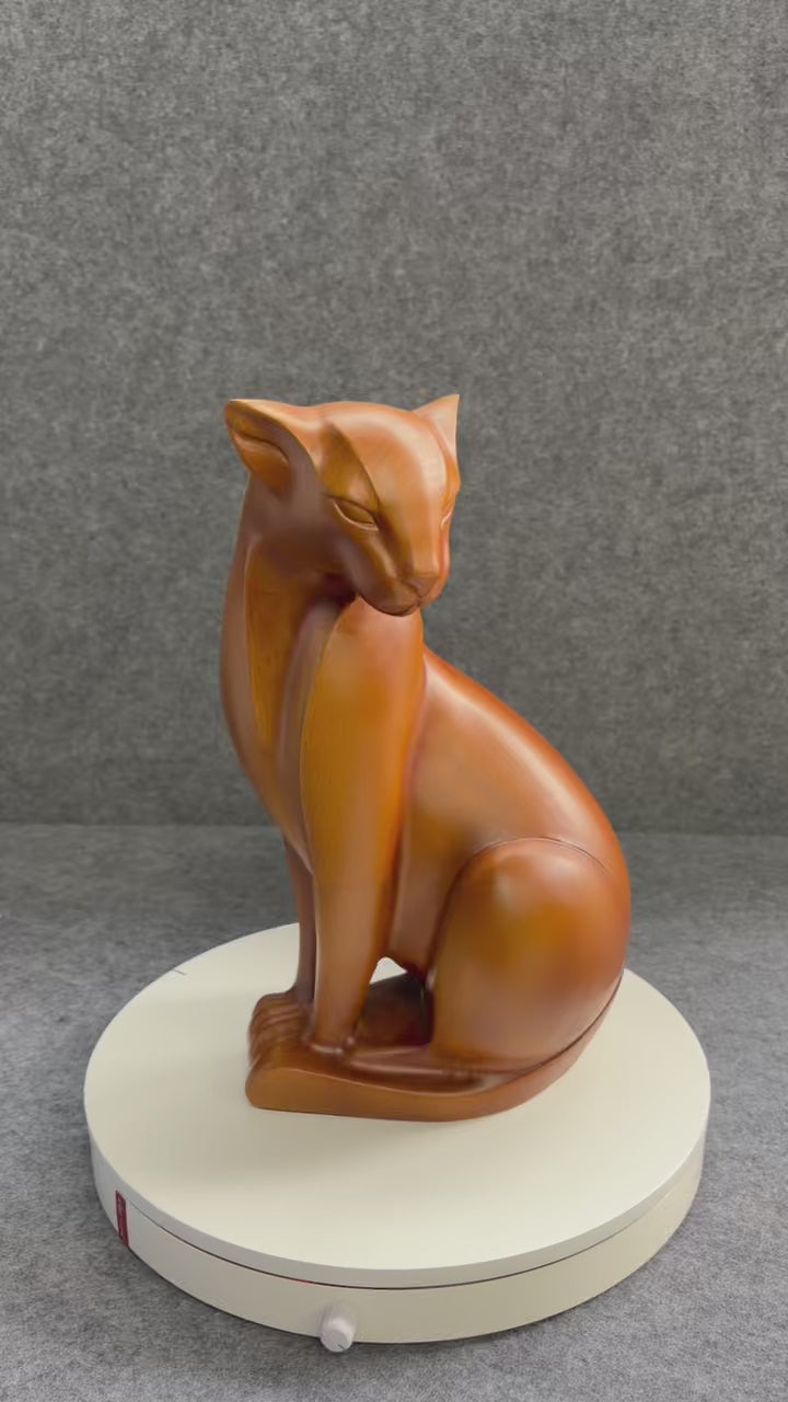 Modern Animal Wooden Cheetah Sculpture Artistic Wooden Cheetah Statue
