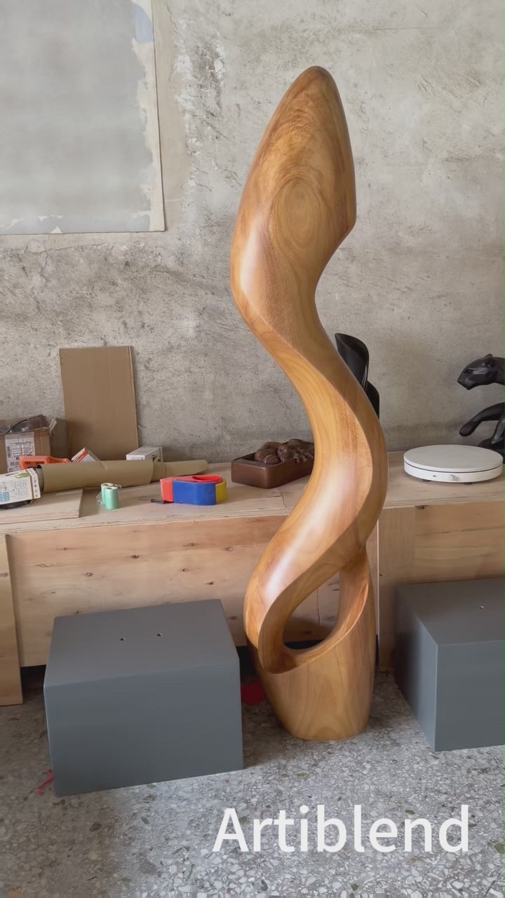 Large Wooden Sculptures For The Home Modern Abstract Wood Sculpture Art