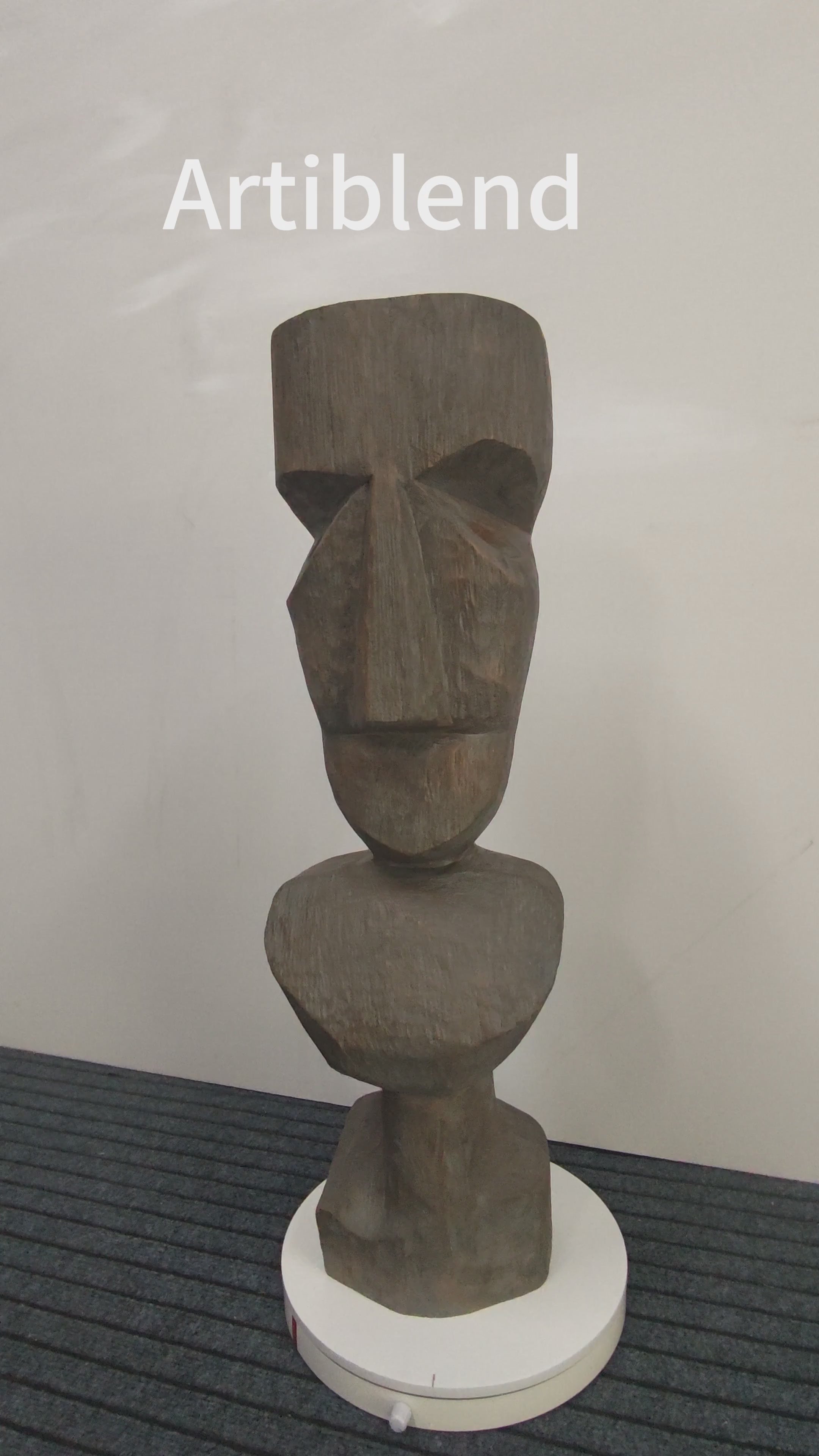 African Large Abstract Wooden Sculpture Tribal Art Decor Wooden Statues