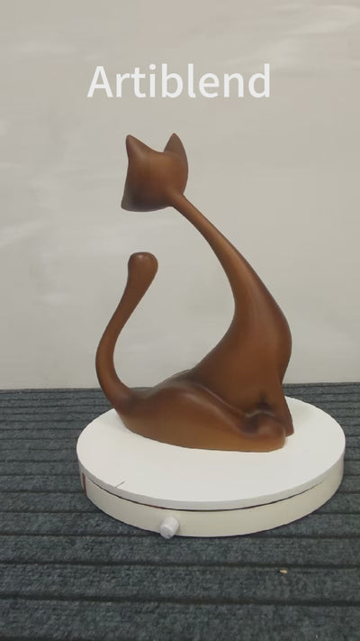 Wooden Carved Animals Wooden Cat Statue Wood Cat Sculpture Decorative