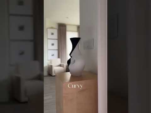 Abstract Wooden Vase Sculpture Handcrafted Modern Sculptural Home Décor