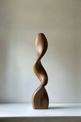 Hand Carved Large Wood Sculptures Floor Abstract Wooden Sculpture Art