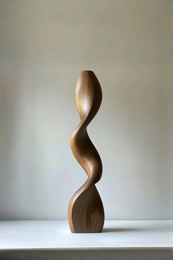 Hand Carved Large Wood Sculptures Floor Abstract Wooden Sculpture Art