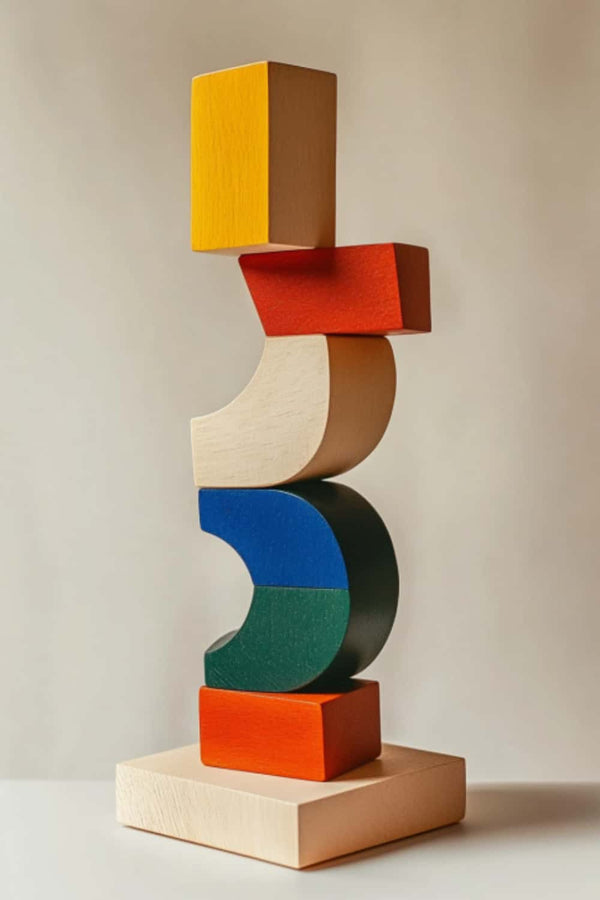 Lagre Handmade Wood Carving Sculpture Colorful Wooden Floor Sculpture