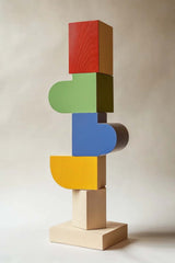 Lagre Handmade Wood Carving Sculpture Colorful Wooden Floor Sculpture