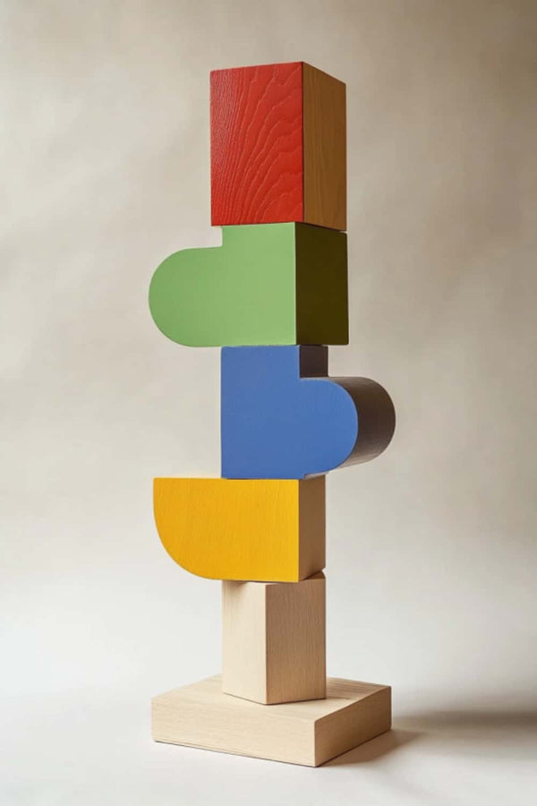 Lagre Handmade Wood Carving Sculpture Colorful Wooden Floor Sculpture
