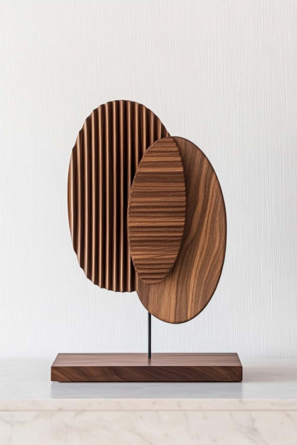 Modern Minimalist Abstract Wood Sculpture Hand Carved Wooden Sculpture