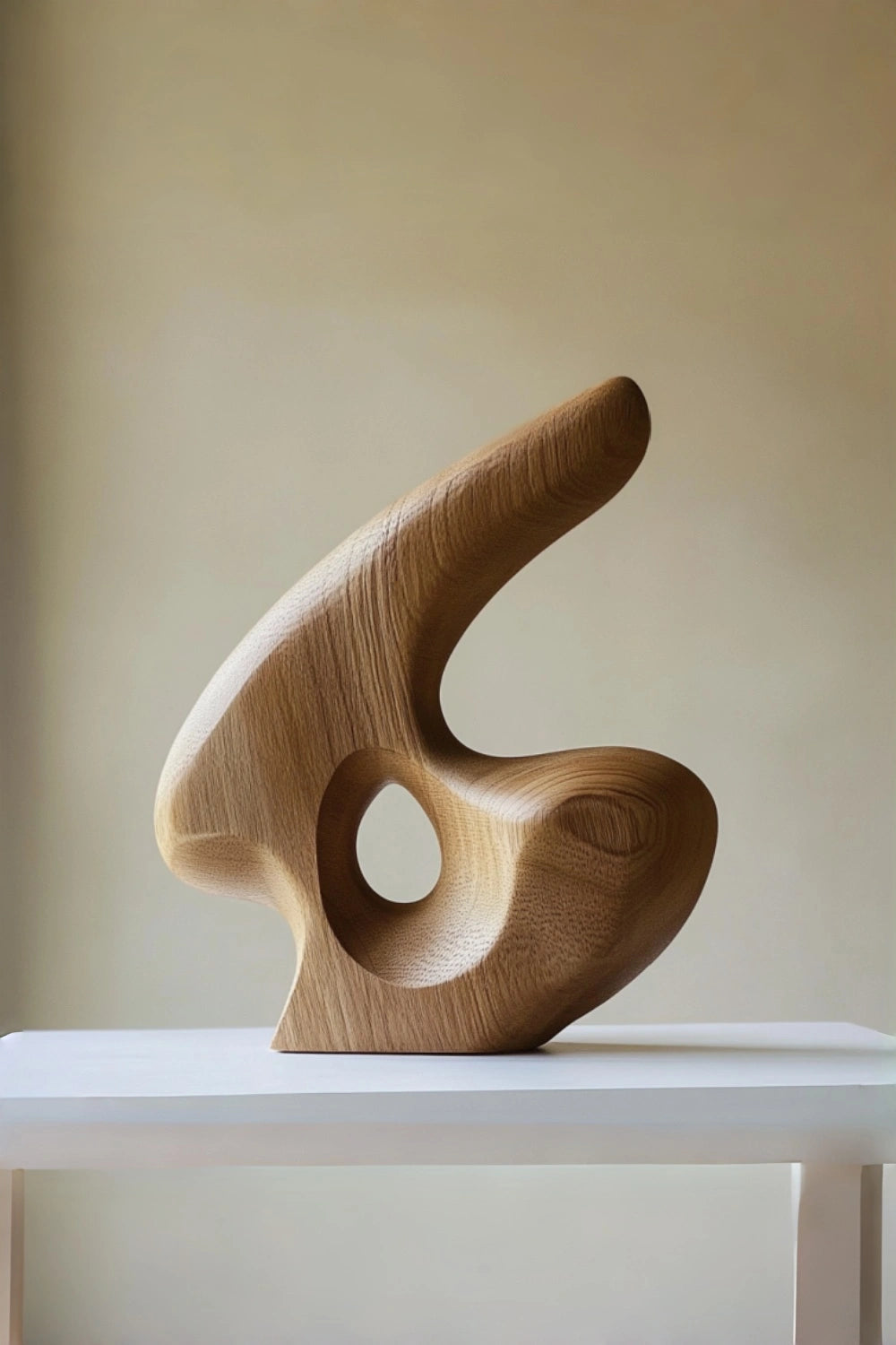 Abstract Wood Sculpture – Handcrafted Wooden Art for Modern Home Decor