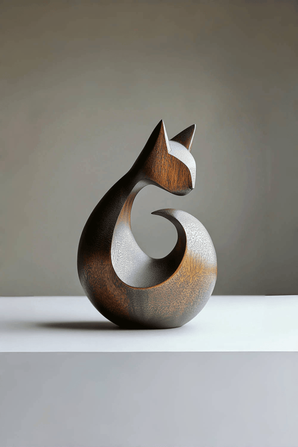 Cat Wood Carving Wooden Cat Statues Cat Wood Sculpture Wooden Cat Sculptures Animal Wood Sculpture 