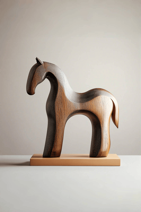 Wooden Horse Statue Wood Carving Horses In Wood Carved Animals Sculpture