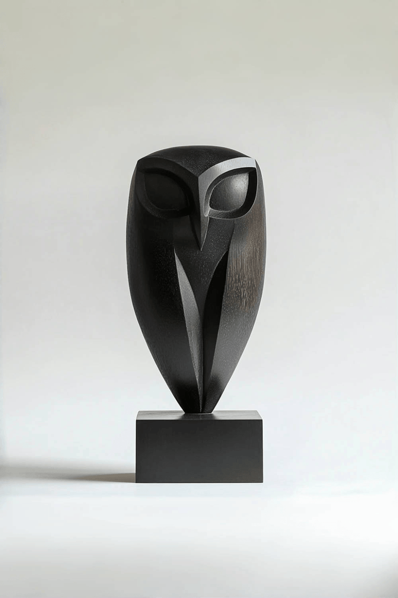 Owl Carvings Wood Wooden Owl Sculpture Statue Wooden Carved Animals