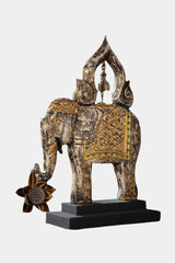 Elephant Wood Carving Hand Carving Wooden Art Wood Sculpture Animal Crafts Wooden Elephant Statue