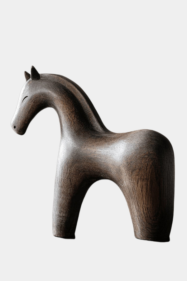 Wooden Horse Sculpture Animal Wood Carving Hand Carving Wooden Art Animal Wood Sculpture Animal Crafts