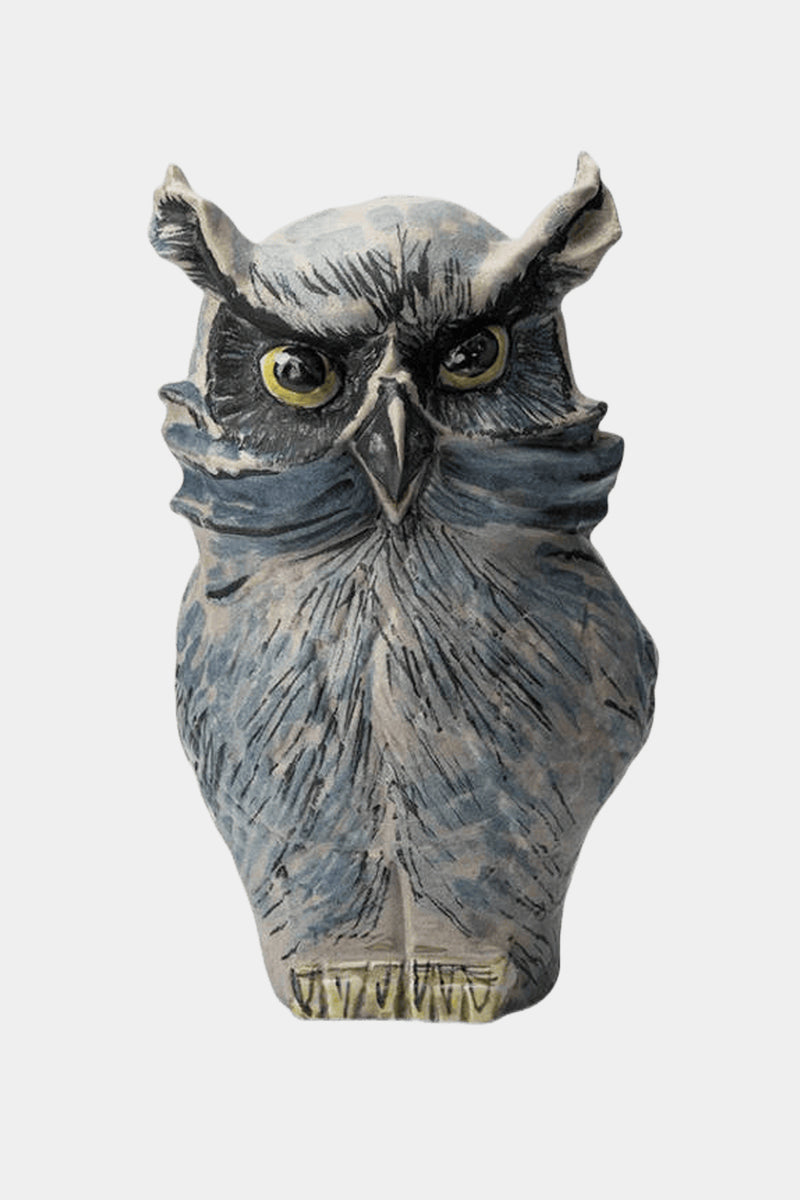 Animal Pottery Sculpture Animal Pottery Clay Owl Carving Pottery Owl Carvings Ceraminc Owl Statue