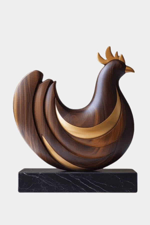 Wooden Carved Animals Wooden Sculptures Abstract Wooden Chicken Statue