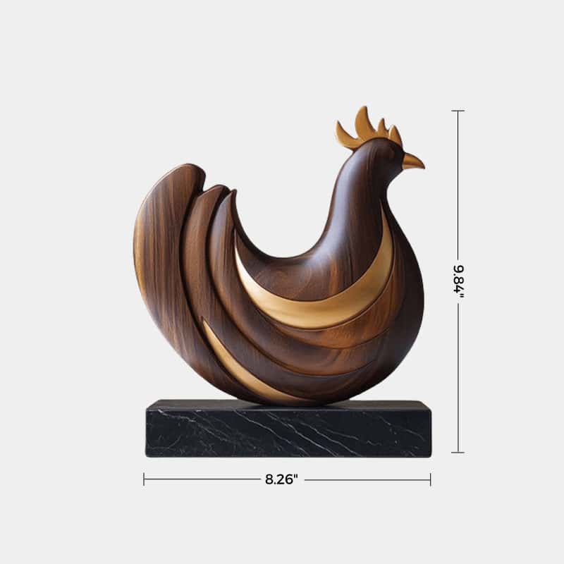 Wooden Carved Animals Wooden Sculptures Abstract Wooden Chicken Statue