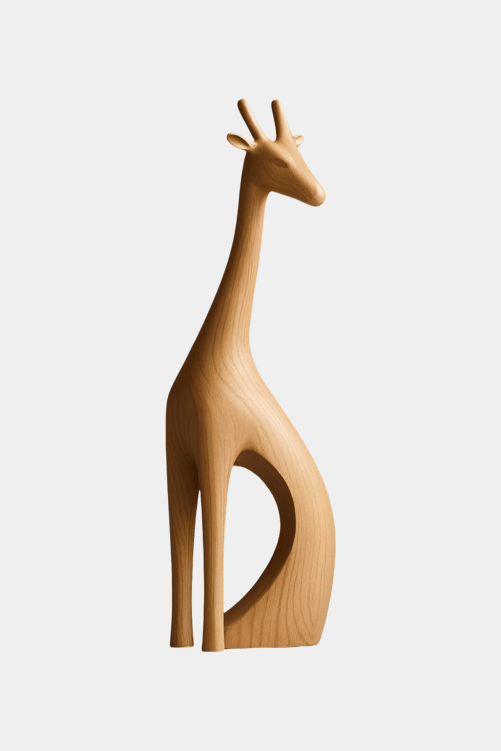 Handcrafted Wooden Giraffe Sculpture Abstract Animal Decor Modern Homes