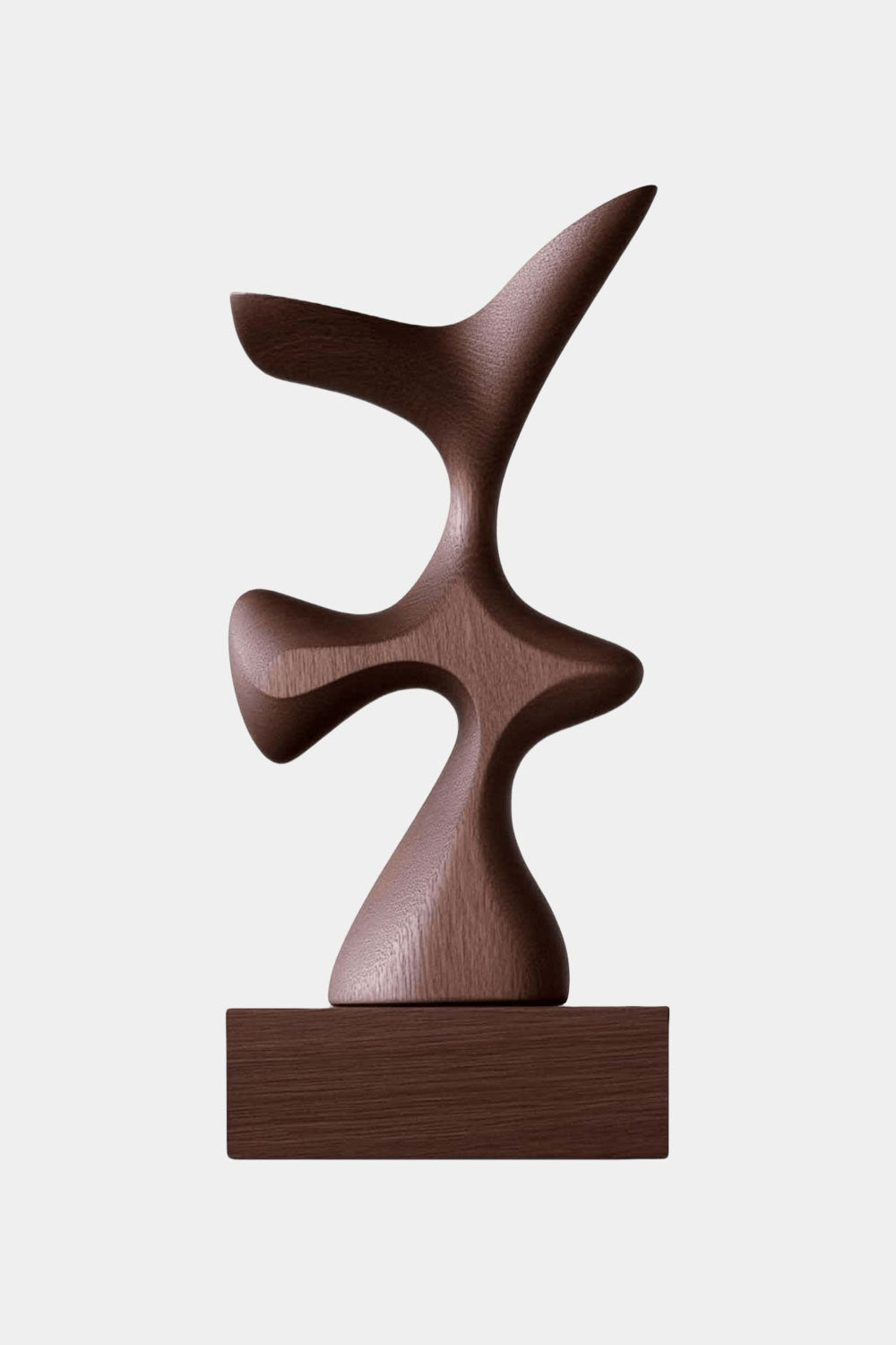 Hand Wood Carving Abstract Wooden Sculpture Geometric Wood Art Deco