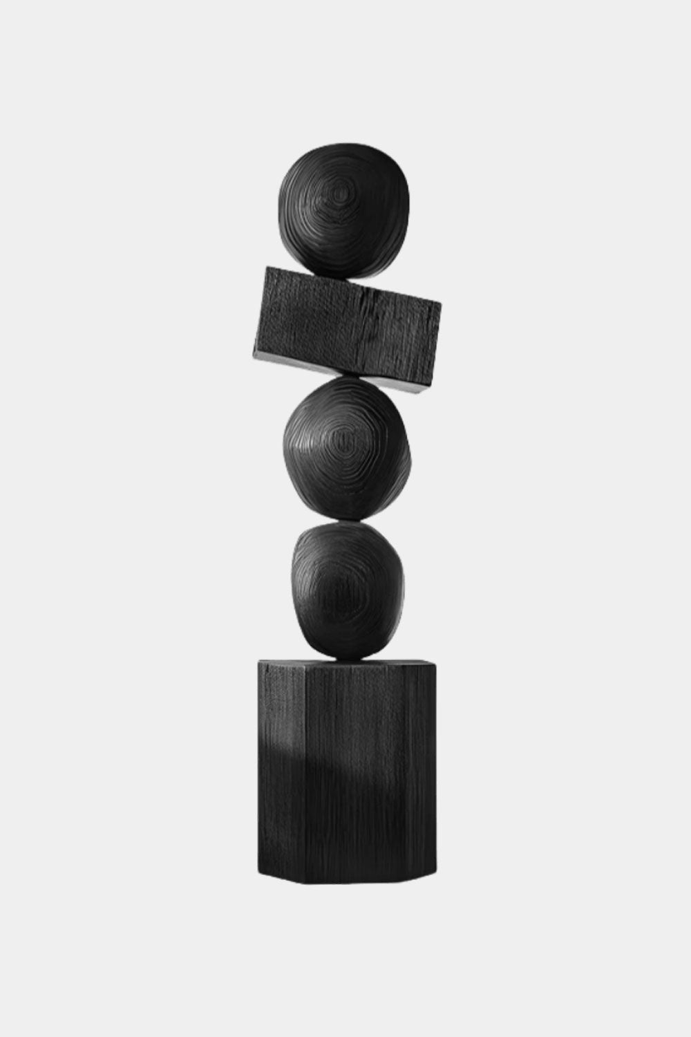 Hand Tall Wood Carved Statue Custom Large Black Wood Sculpture Near Me