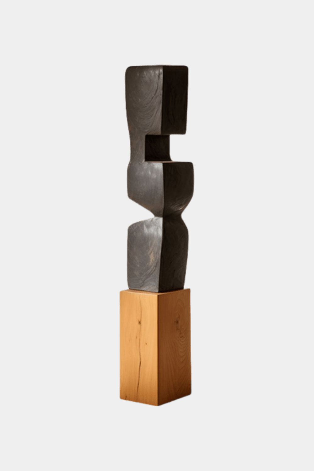 Large Geometric Abstract Wood Sculpture For Sale Large Wooden Statues Wooden Sculpture