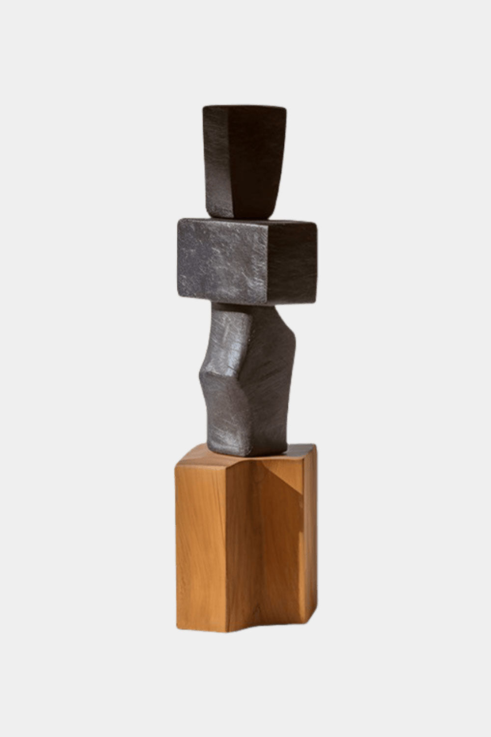 Large Geometric Abstract Wood Sculpture For Sale Large Wooden Statues Wooden Sculpture