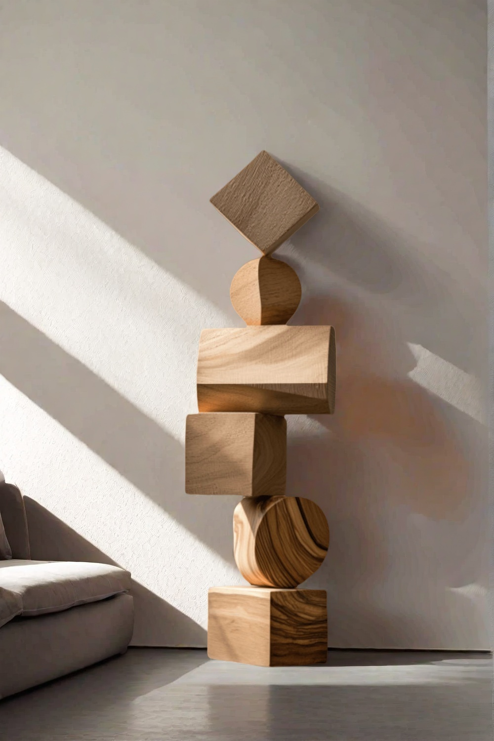Large Abstract Wood Sculpture Hand Carved Wooden Sculpture Wood Carvings