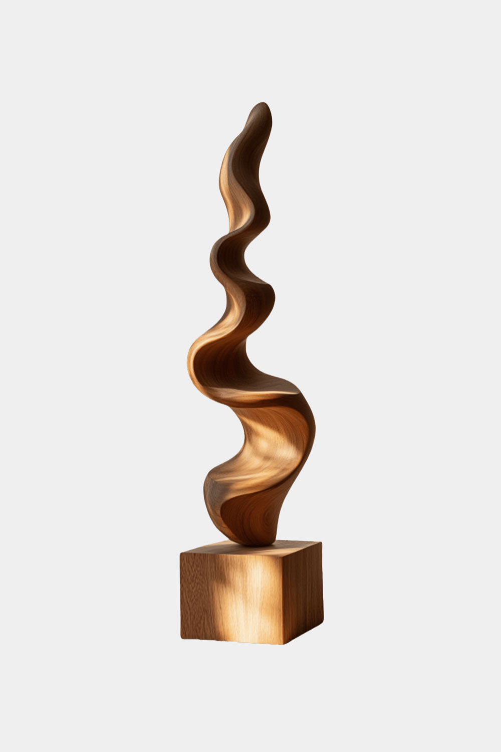 Hand Carved Large Wood Sculptures Floor Abstract Wooden Sculpture Art