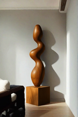 Hand Carved Lagre Wood Sculptures Floor Abstract Wooden Sculpture Art