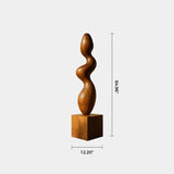 Hand Carved Lagre Wood Sculptures Floor Abstract Wooden Sculpture Art