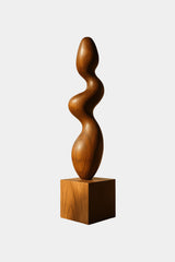 Hand Carved Lagre Wood Sculptures Floor Abstract Wooden Sculpture Art