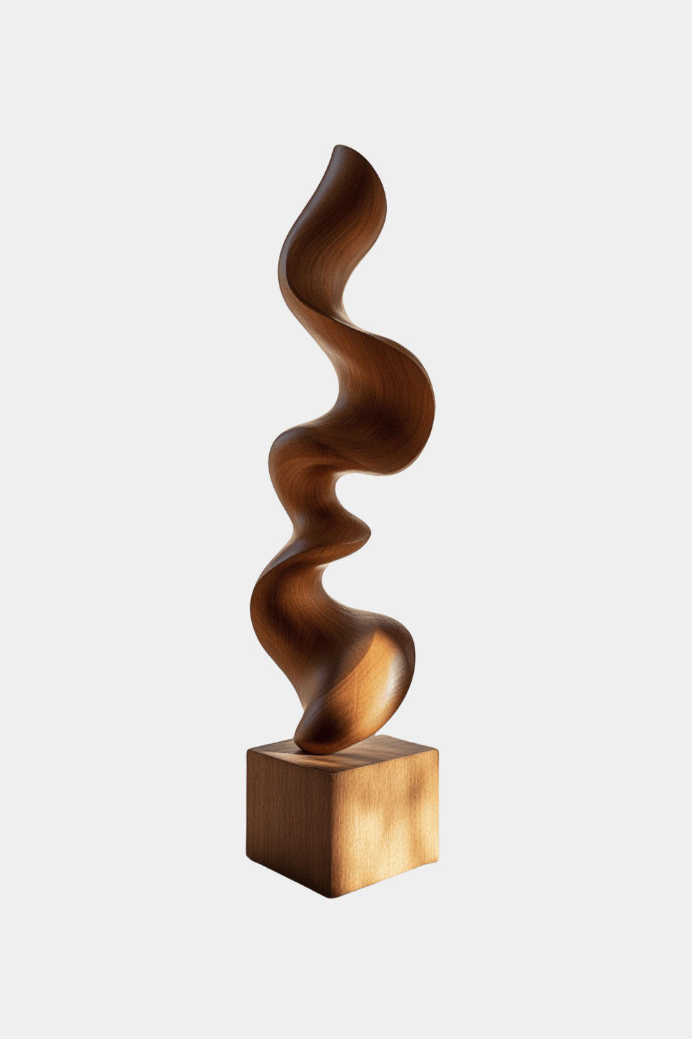 Hand Carved Large Wood Sculptures Floor Abstract Wooden Sculpture Art