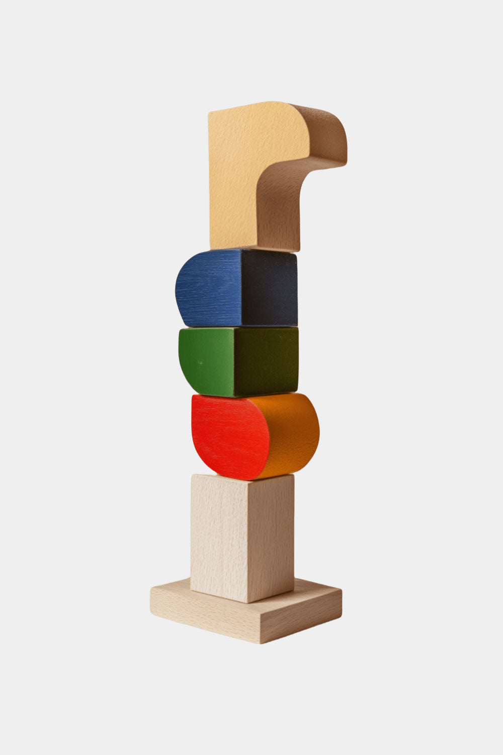 Polychrome Wood Sculpture Hand Carved Large Abstract Wooden Sculpture