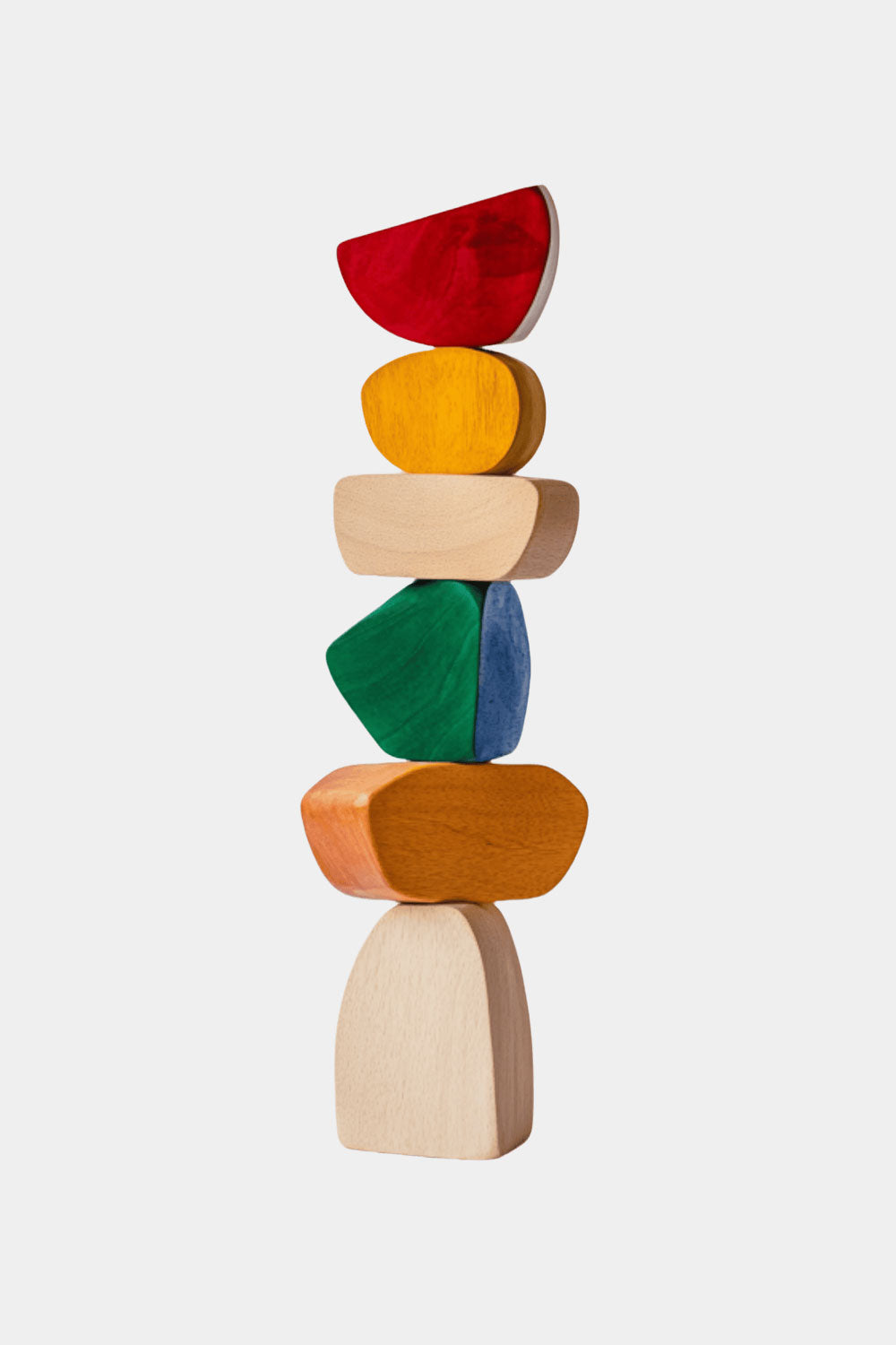 Polychrome Wood Sculpture Hand Carved Large Abstract Wooden Sculpture