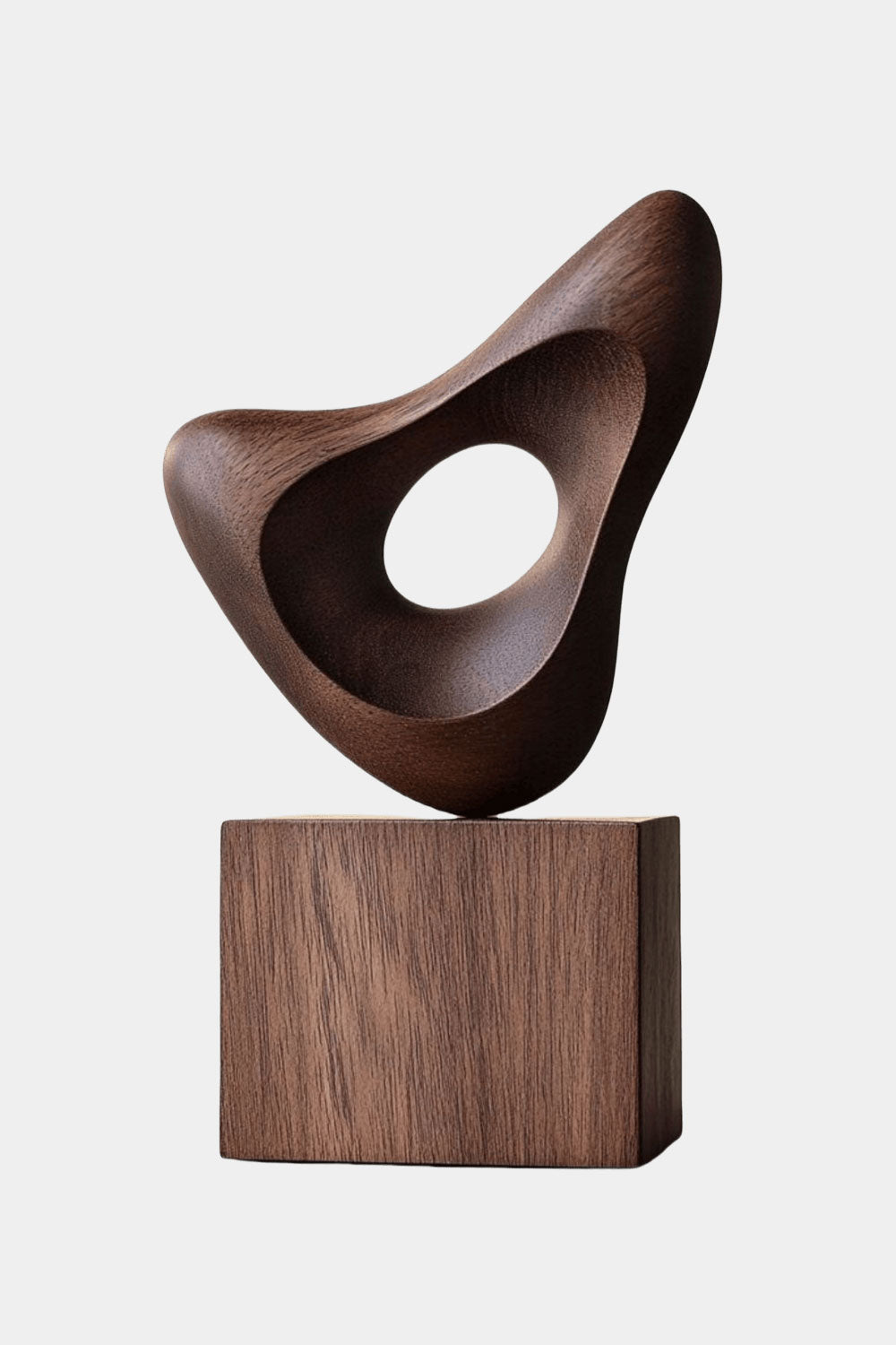 Wood Sculpture Hand Carved Abstract Wooden Sculpture Art Wood Carving