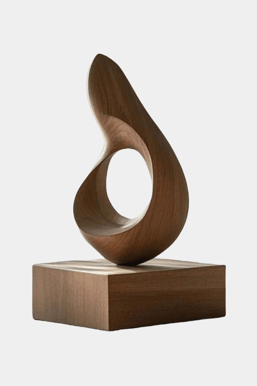 Wood Sculpture Hand Carved Abstract Wooden Sculpture Art Wood Carving