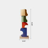 Lagre Handmade Wood Carving Sculpture Colorful Wooden Floor Sculpture