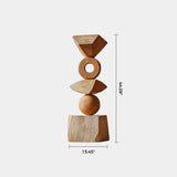 Abstract Modern Wood Sculpture Tall Wooden Sculpture Hand Carved Wood Carving